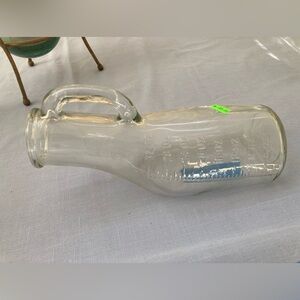 Clear Antique Glass Bottle urinal with Handle